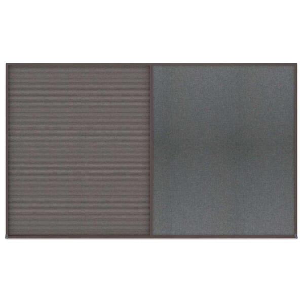 Triple Door Radius Corkboard, 72"x36", Hea, UV7015RC-SATIN-CLOUD